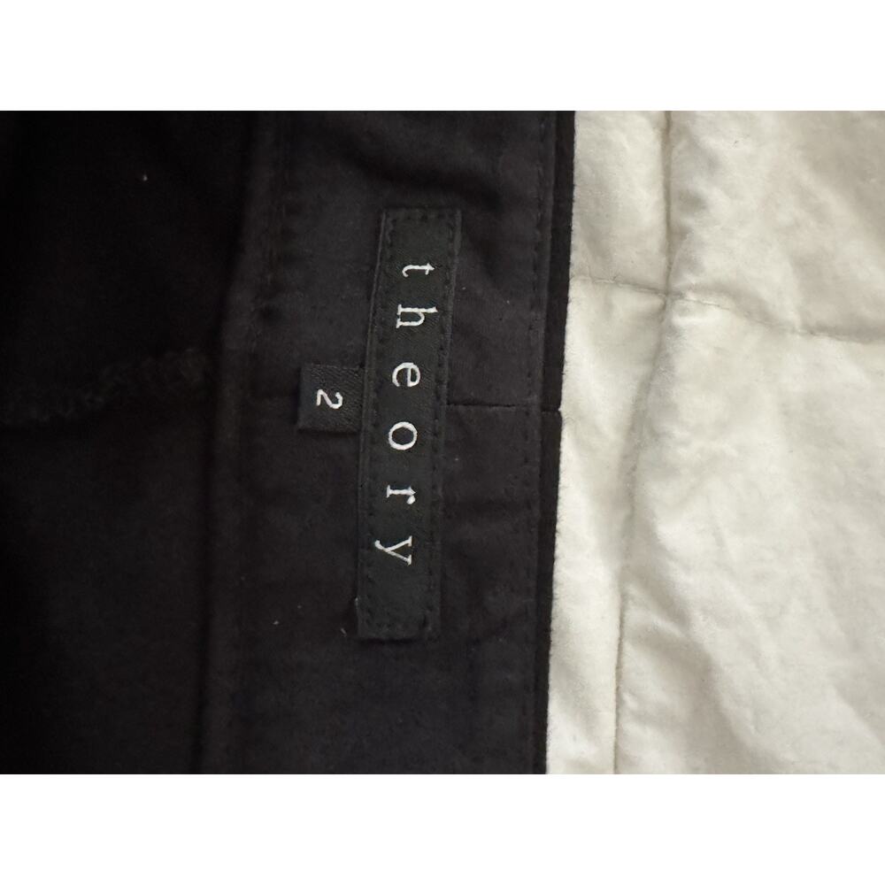 THEORY Rosamon Skinny Stretch Riding Pant Legging Black Stone Taupe Sz 2 NWT - Picture 6 of 6